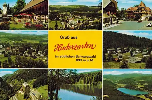 AK Hinterzarten, Ansichten, Höllental, Mathisleweiher, Titisee, 1981 gelaufen mit Marke 