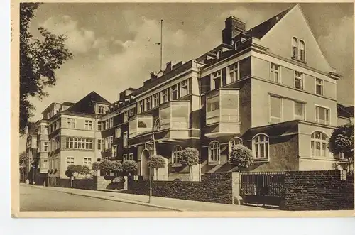 AK Halle, Saale, St. Barbara, Krankenhaus, Barbarastr. 4, 1939 gelaufen mit Marke+Sonderstempel