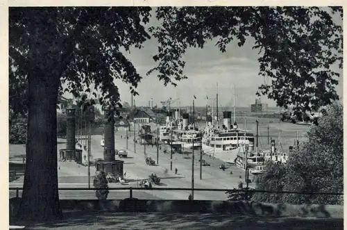 AK Szczecin, Stettin, Oder, Hakenterrasse, 1938 gelaufen mit Marke