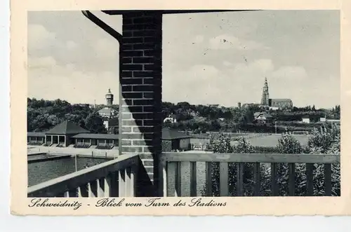 AK Swidnica, Schweidnitz, Ansicht, Stadion, 1941 gelaufen mit Marke