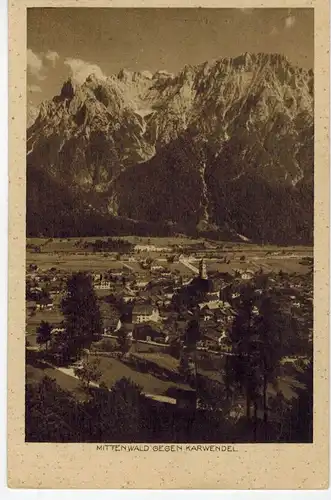 AK Mittenwald, Isar, Karwendel. ca. 1920-30er Jahre ungelaufen 