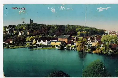 AK Mölln, Lauenburg, Ansicht, Stadtsee, 1912 gelaufen mit Marke