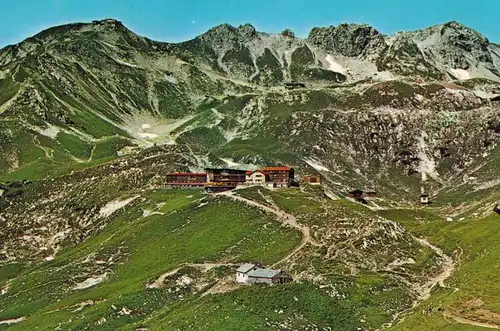 AK Oberstdorf, Nebelhorn, Bergstation, 1987 gelaufen mit Marken + Sonderstempel