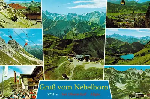 AK Oberstdorf, Nebelhorn, Edmund-Probst-Haus, Bergstation, Allgäuer Alpen, 1997 gelaufen ohne Marke