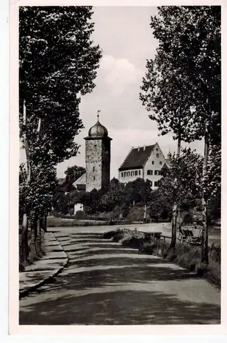 AK Neckarsulm, Deutschordenschloß, 1954 gelaufen mit Marke