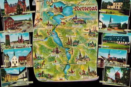 AK Nettetal, Schloß Krickenbeck, Breyell, Kaldenkirchen, Grenze, Brüggen, Bracht, Lobberich, Grefrath, Hinsbeck, Süchteln, Dülken, ca. 1960/70er Jahre, ungelaufen