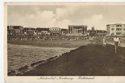 AK Norderney, Prommenade, Nordseebad, Zeltstrand, 1931 gelaufen mit Marke 