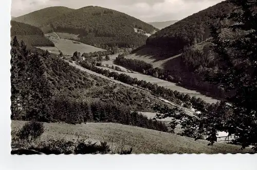 AK Schmallenberg, Hochsauerland, Oberkirchen, Luftkurort, Lennetal, Ansicht, 1957 gelaufen mit Sondermarke 