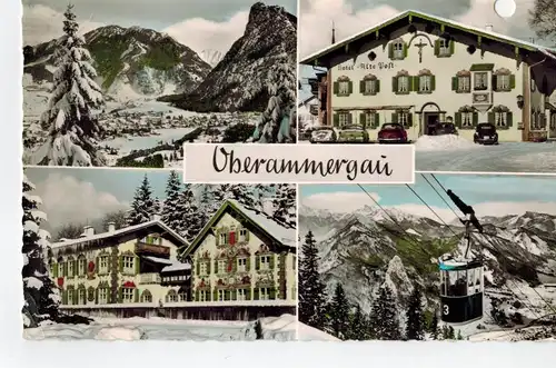 AK Oberammergau, Passionsspielort, Seilbahn, Ansichten, 1963  gelaufen mit Marken