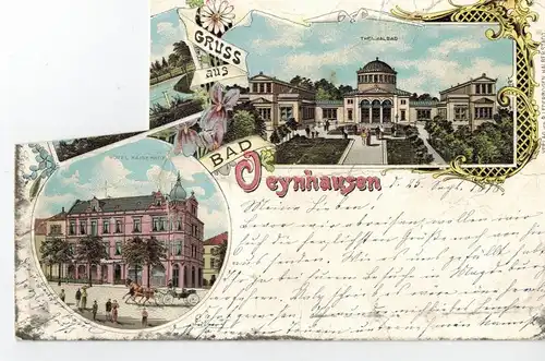 AK Bad Oeynhausen, Thermalbad, Hotel Kaiserhof, 1898 gelaufen ohne Marke