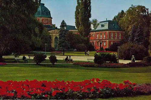 AK Bad Oeynhausen, Badehaus IV, 1960er Jahre gelaufen mit Marke