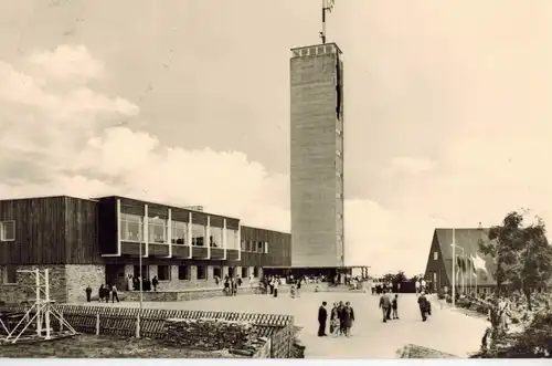 AK Oberwiesenthal, Fichtelberghaus, Gaststätte, Erzgebirge, 1968 gelaufen mit Marke + Sonderstempel