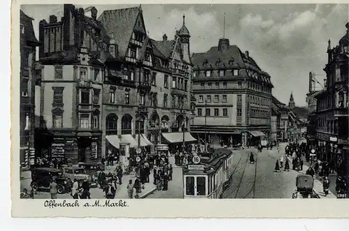 AK Offenbach, Main, Markt, 1940 gelaufen mit Marke 