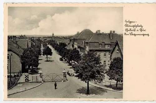 AK Ohrdruf, Truppenübungsplatz, Lagereingang, 1939 gelaufen ohne Marke, Feldpost 