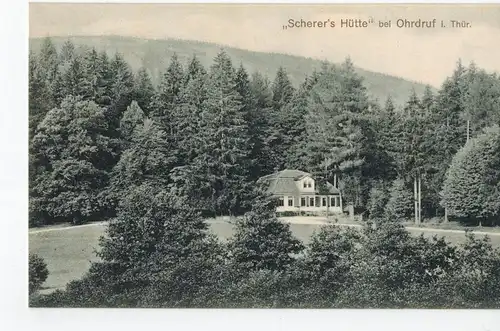 AK Ohrdruf, Scherer*s Hütte, Thüringen, 1910er Jahre ungelaufen