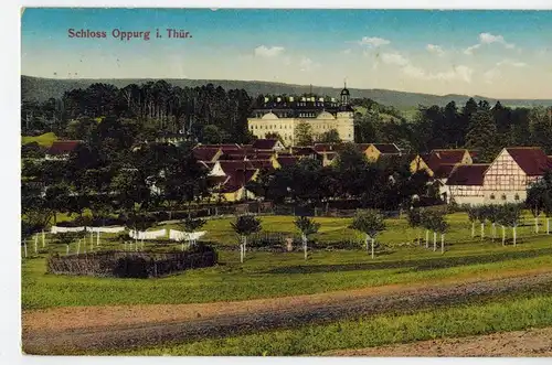 AK Oppurg, Thüringen, Ansicht, Schloss, 1916 gelaufen mit Marke