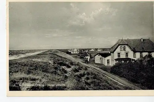 AK St. Peter-Ording, Ording, Nordseebad, Hotel Utholm, 1939 gelaufen mit Marke