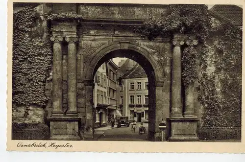 AK Osnabrück, Heger Tor, 1942 gelaufen mit Marke 