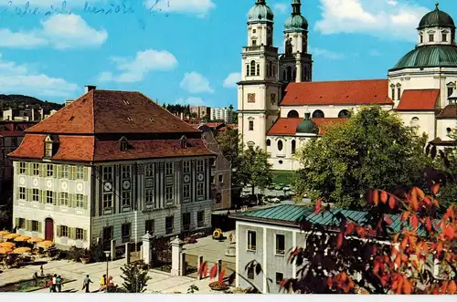 AK Kempten, Allgäu, Zumsteinhaus, Basilika St. Lorenz, 1978 gelaufen ohne Marke 