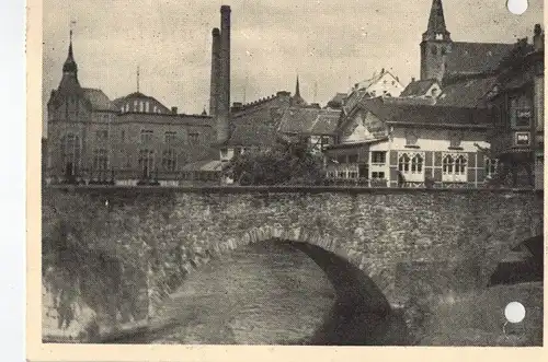 AK Essen, Kettwig, Ruhr, Alte Brücke, Mühlgraben, 1947 gelaufen mit Marke 