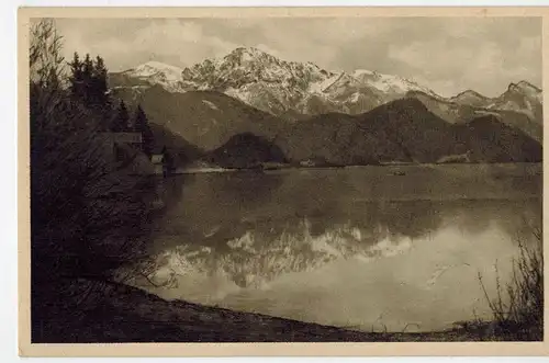 AK Kochel am See, Kochelsee, Herzogstand, Heimgarten, 1910-20er Jahre (?), ungelaufen 