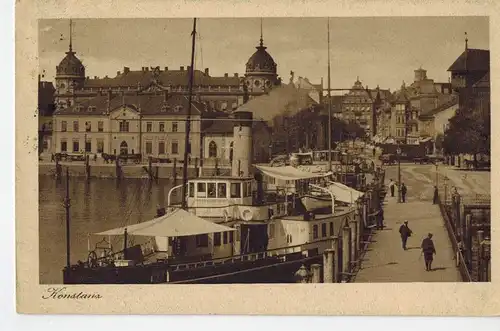 AK Konstanz, Bodensee, Ufer, Ansicht, 1920 gelaufen ohne Marken 