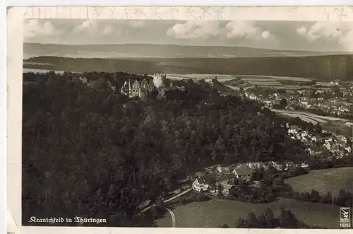 AK Kranichfeld, Thüringen, Ansicht, Luftaufnahme, 1942 gelaufen mit Marke 