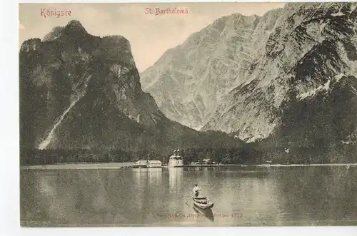 AK Schönau, Königssee, St. Bartholomä, 1910-20er Jahre, ungelaufen