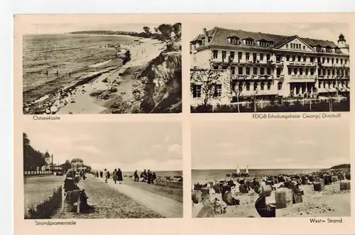 AK Kühlungsborn, Ostseebad, Ansichten, Erholungsheim, Strandpromenade, 1956  gelaufen mit Marke