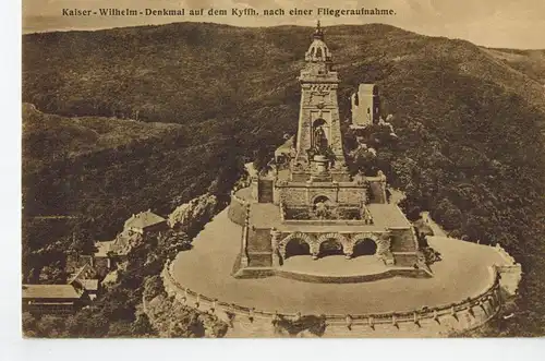 AK Kyffhäuserland, Steinthaleben, Kyffhäuserdenkmal, Kyffhäuser, Fliegeraufnahme, ca. 1910er Jahre, ungelaufen