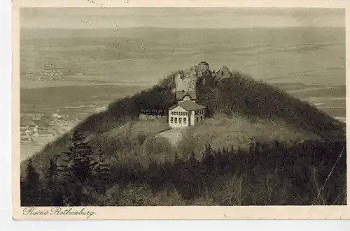 AK Kyffhäuserland, Steinthaleben, Ruine Rothenburg, Kyffhäuser,  1920 gelaufen mit Marke 
