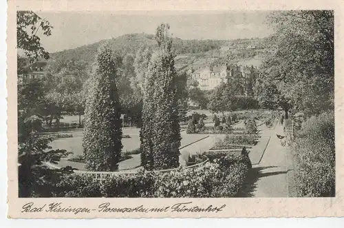 AK Bad Kissingen, Rosengarten, Fürstenhof, 1944 gelaufen mit Marke