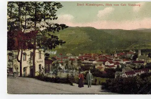 AK Bad Kissingen,Ysenburg, Cafe, color, 1908 gelaufen mit Marke