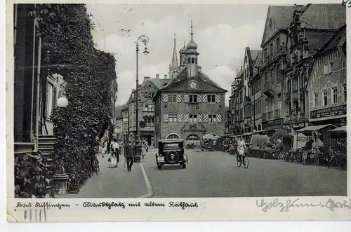 AK Bad Kissingen, Marktplatz, altes Rathaus, 1941 gelaufen mit Marke