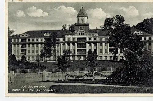 AK Bad Liebenstein, Thüringer Wald, Kurhaus, Hotel Kaiserhof,  1936 gelaufen mit Marke + Sonderstempel