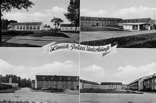 AK Linnich, Polizeiunterkunft, 1962 gelaufen mit Marke 