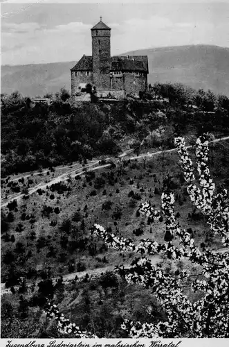 AK WItzenhausen, Werleshausen, Burg Ludwigstein, Werratal, 1940 gelaufen mit Marke