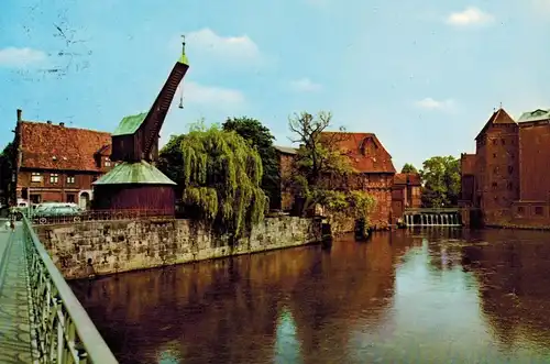 AK Lüneburg, Beim alten Kran, 1981 gelaufen, mit Marke