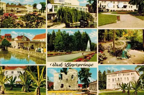 AK Bad Lippspringe, Ansichten, 1964 gelaufen mit Marke + Sonderstempel 