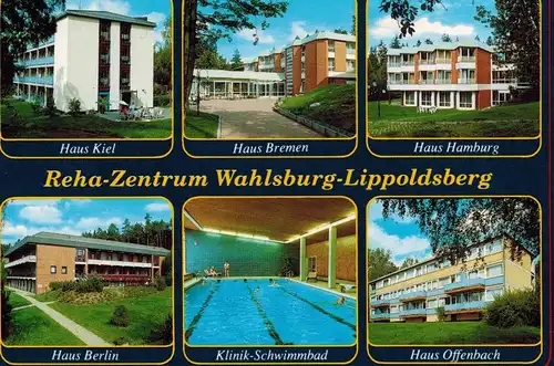 AK Wahlsburg, Lippoldsberg, Rehazentrum, 1995 gelaufen mit Marke + Sonderstempel