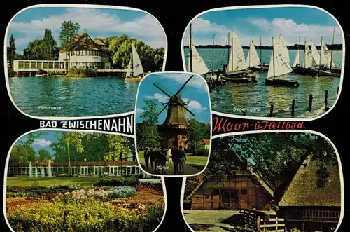 AK Bad Zwischenahn, Fährhaus, Wandelhalle, Ammerländer Bauernhaus, Ansichten, 1968 gelaufen mit Marke