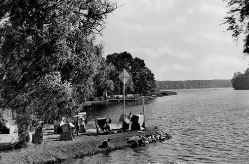 AK Rheinsberg, Zechlinerhütte, Schlabornsee, 1970 gelaufen mit Marke 