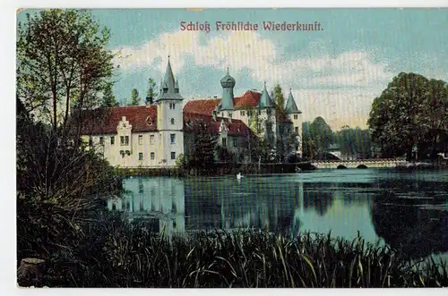 AK Trockenborn-Woltersdorf, Sachsen-Altenburg, Thüringen, Jagdschloss, Fröhliche Wiederkunft, 1917 gelaufen ohne Marke, Feldpost 