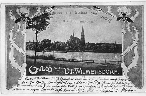 AK Berlin, Wilmersdorf, Deutsch-Wilmersdorf, Seebad, Schramm, Schramm-Block, Schrammstr., 1901 gelaufen ohne Marke 
