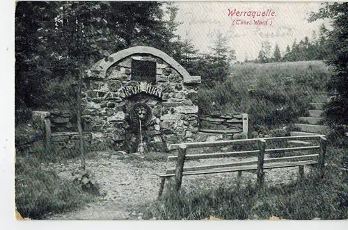 AK Masserberg, Fehrenbach, Werraquelle, Thüringer Wald, Hildburghausen, 1915 gelaufen ohne Marke, Feldpost 