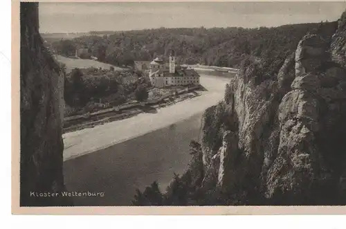 AK Kelheim, Weltenburg, Kloster, Donautal, ca. 1923 gelaufen mit Marke bzw. ungelaufen