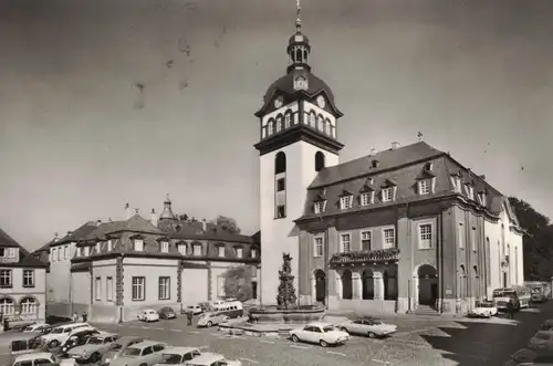 AK Weilburg, Marktplatz, Schloßkirche, 1970 gelaufen mit Marke + Sonderstempel 