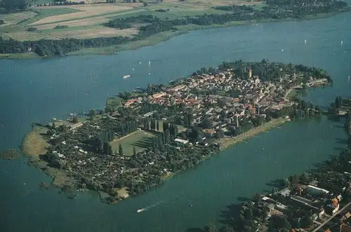 AK Werder, Havel, Luftaufnahme, 1995 gelaufen mit Marke