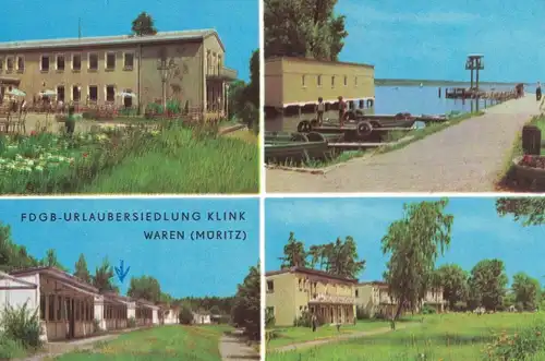 AK Klink, Waren, Müritz, Mecklenburgische Seenplatte, FDGB Urlaubersiedlung, 1972 gelaufen ohne Marke 