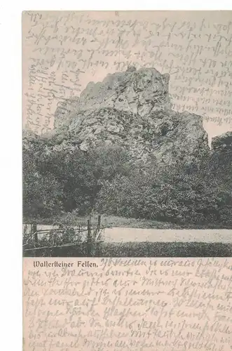 AK Wallerstein, Felsen, 1916 gelaufen ohne Marke, Feldpost aus Nördlingen 